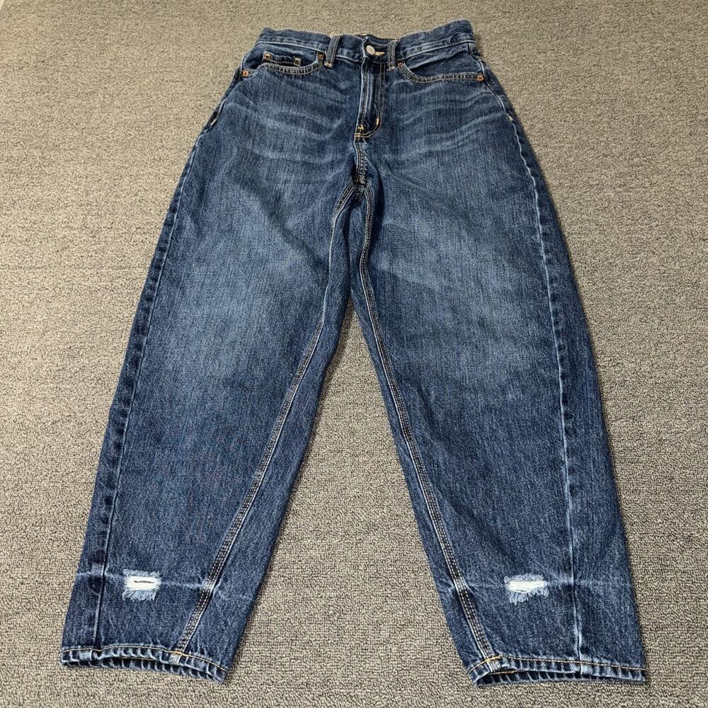 Old Navy Balloon Jeans Womens Size 6 Blue Denim Medium Wash High Rise Streetwear
